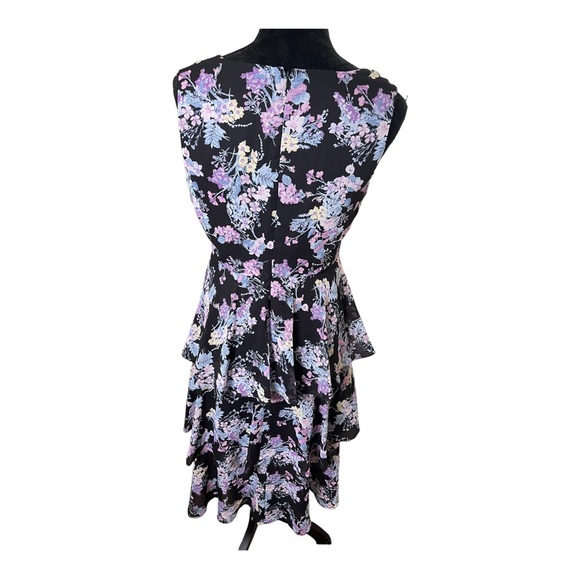 Nine West Floral Ruffle Midi Dress Size 2 - Picture 4 of 12